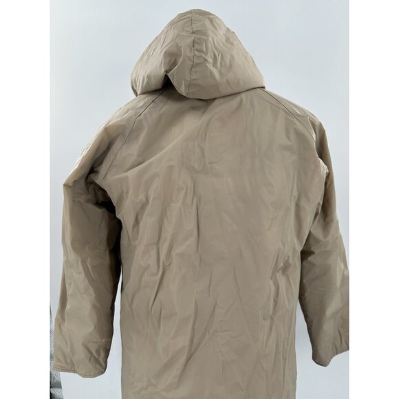 Misty Harbor Men's Any Weather Slicker Jacket Hood Flannel Lined Pockets Small - Picture 4 of 14